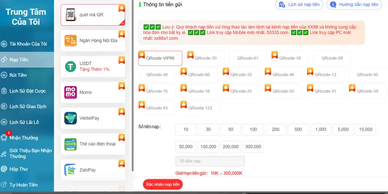 XX88 - Link Nhà Cái XX88.COM Uy Tín Top #1 Google VN 22 Nạp rút XX88 nhanh gọn, đa dạng phương thức
